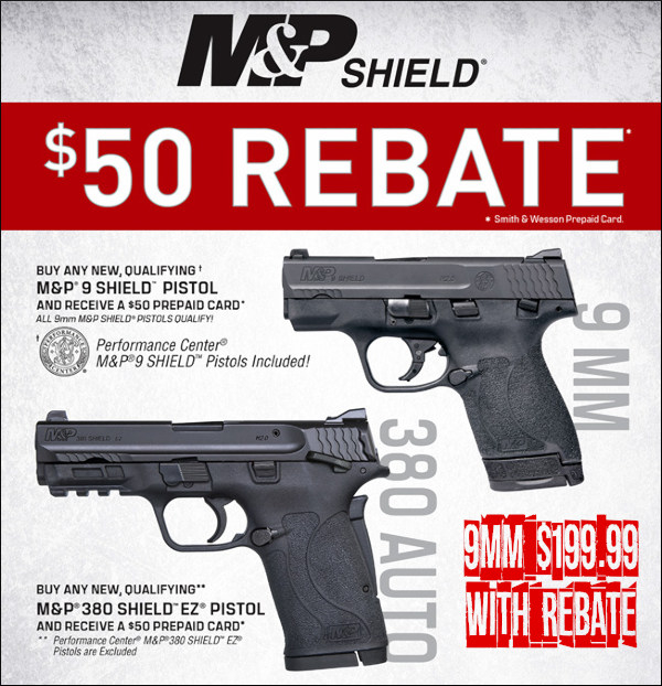 Smith Wesson 9mm Shield Pistol 199 99 With Factory Rebate Daily 