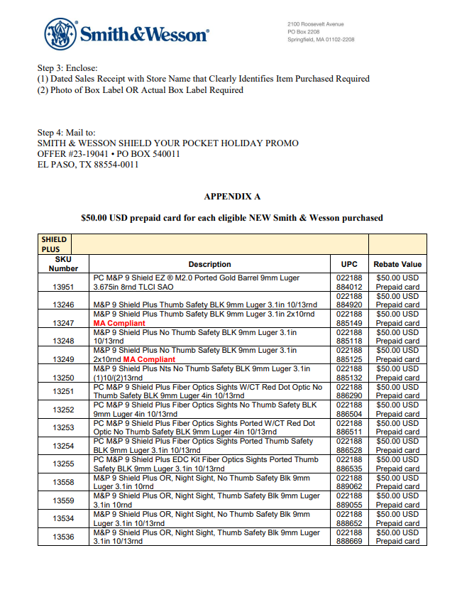 Smith And Wesson Magazine Rebate