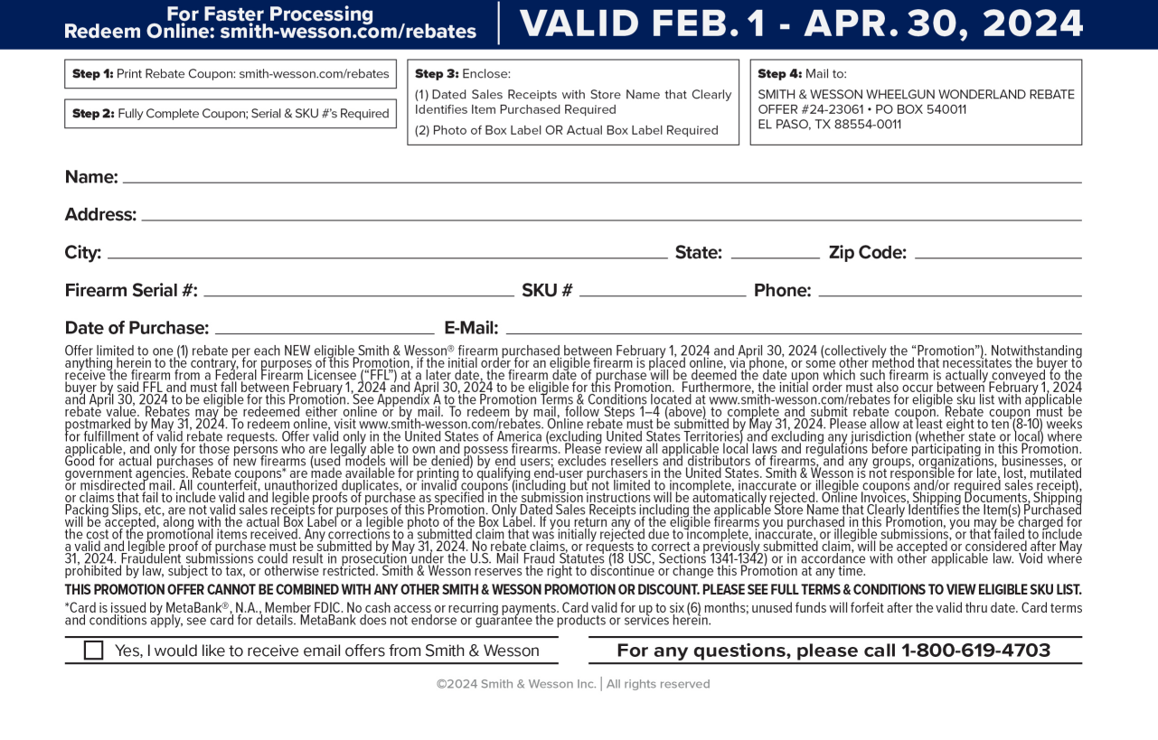 Smith And Wesson 5.7 Rebate