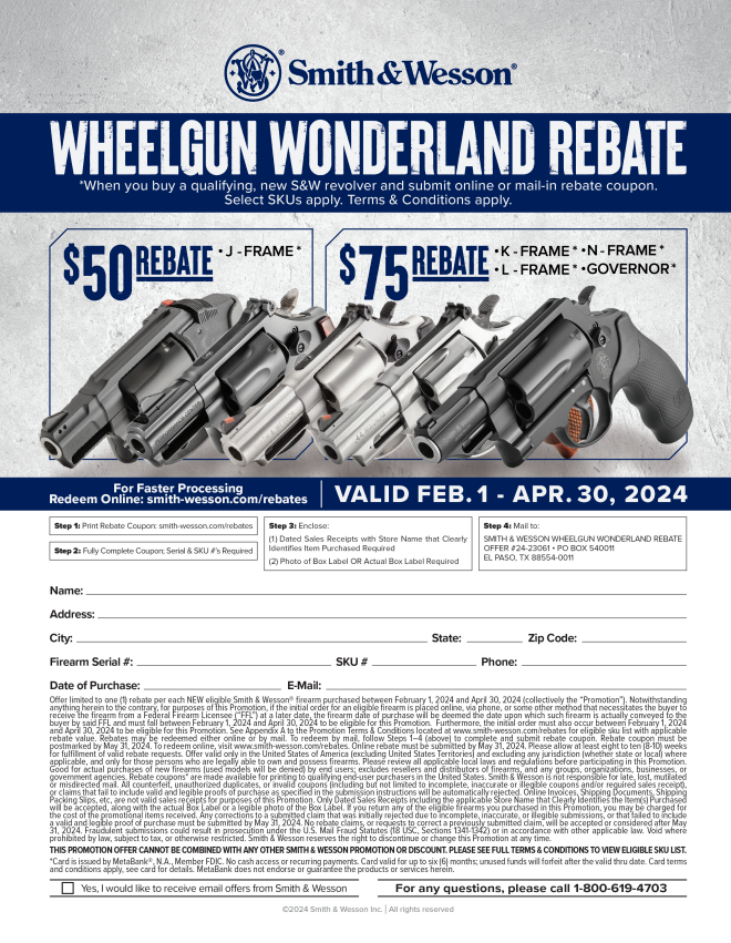 Smith And Wesson Magazine Rebate