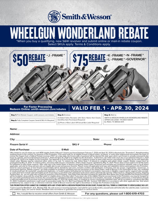 Smith And Wesson 9mm Rebate