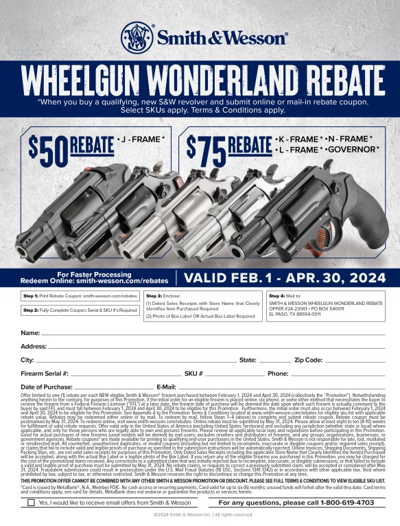 Smith And Wesson Law Enforcement Rebate