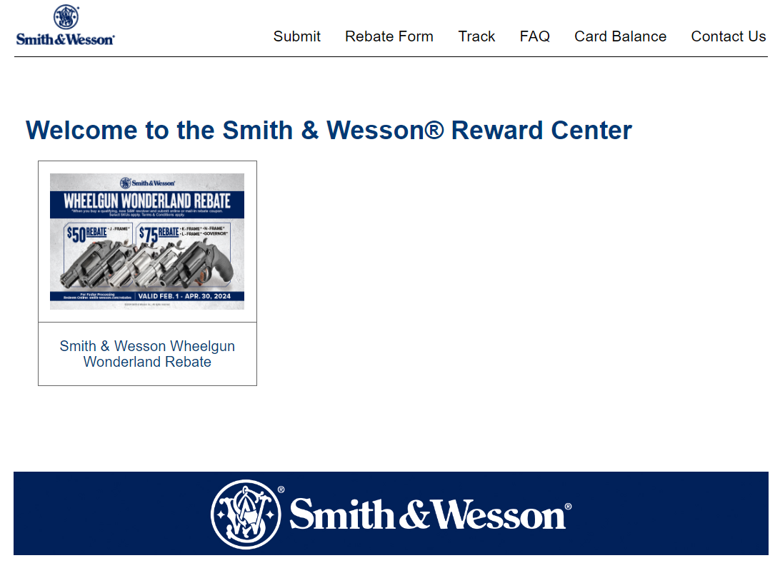 Smith And Wesson Rebate Deal