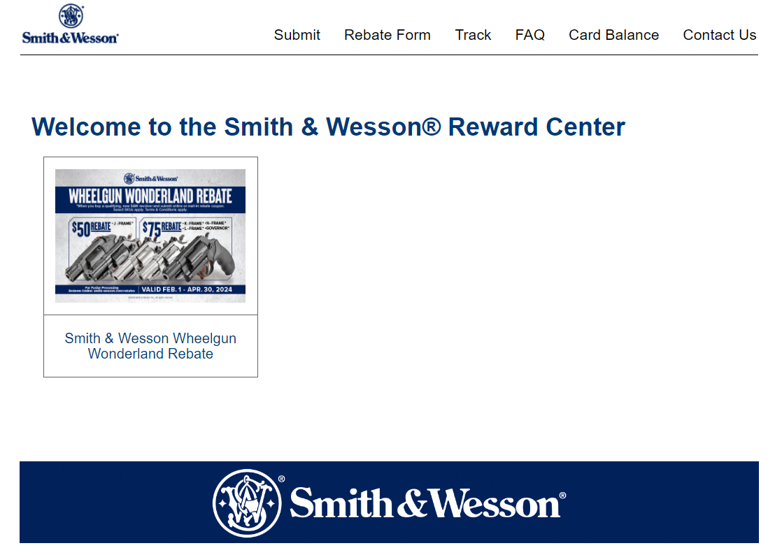 Smith And Wesson Rebate Debit Card Pin Number
