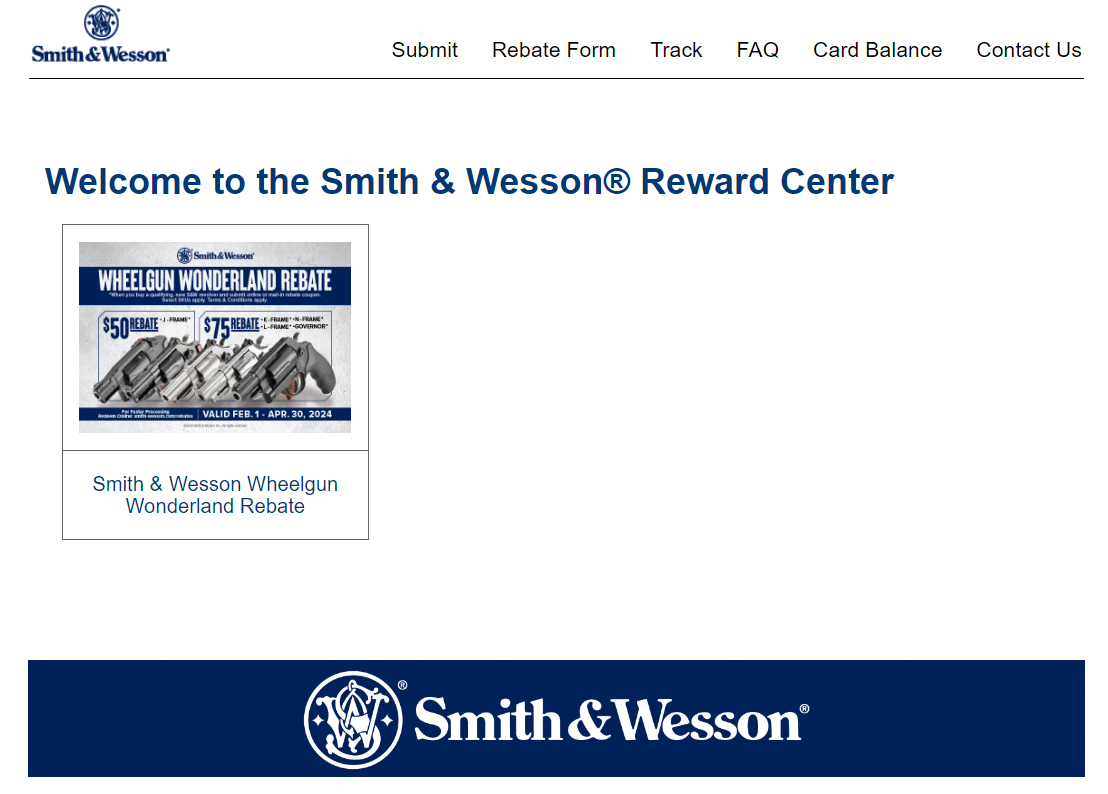 Smith And Wesson Rebate Details