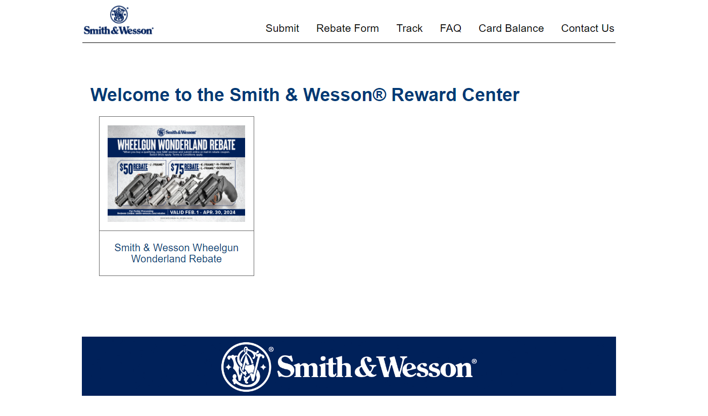 Smith And Wesson Rebate Tracking Number